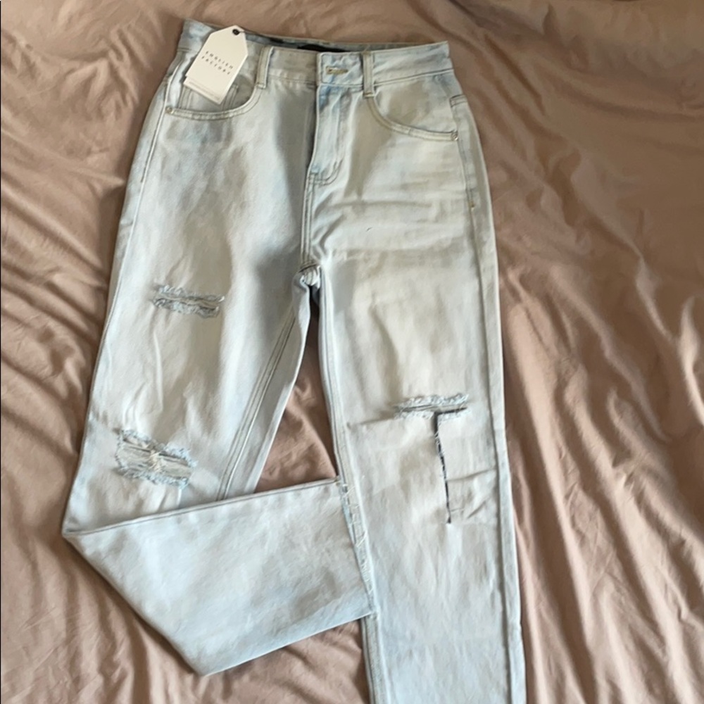 Colin High Rise Distressed Denim